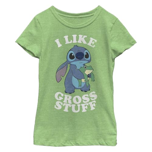 Disney I Like Gross Stuff Stitch Camiseta, Apple Verde, XL... - Mode & Vêtements en promo à 30.76€