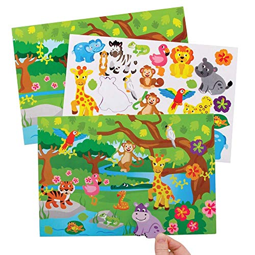 Baker Ross FE284 Scènes d'autocollants animaux de la jungle... - Jouets & Jeux Amazon France à 7.99€