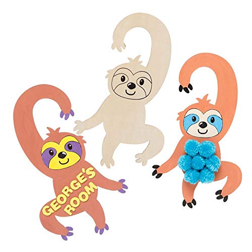 Baker Ross FE428 Faultier Holz Türanhänger zum Bemalen... - Maison & Cuisine Amazon Allemagne à 6.99€