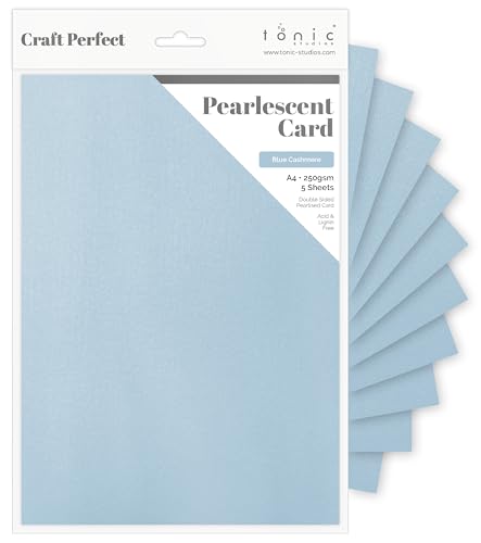 Craft Perfect Pearlescent Cardstock 8.5"X11" 5/Pkg-Blue... - Maison & Cuisine Amazon Allemagne à 2.14€