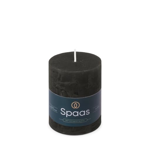 Spaas Bougie Pilier Rustique 70/95 mm 35h - noir en promo à 17,17€ (-66%) sur Amazon FR