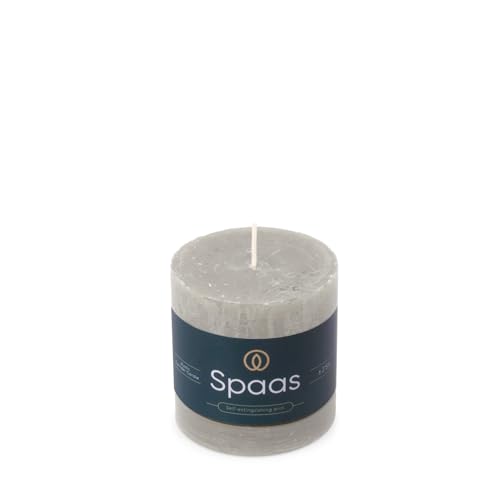 Spaas Rustikale Stumpenkerze 70/70 mm 25St. - hellgrau - Maison & Cuisine Amazon Allemagne à 2.72€