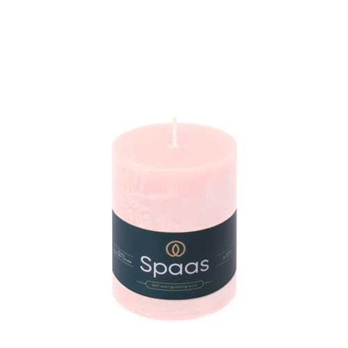 Spaas Bougie Pilier Rustique 70/95 mm 35h - rose clair - Amazon France à 26.80€