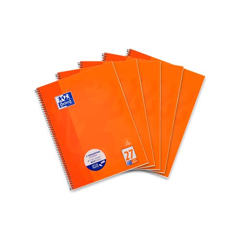 Oxford Lot de 5 cahiers A4 lignés 80 feuilles perforées... en promo à 23,99€ (-54%) sur Amazon FR