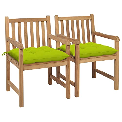 vidaXL Lot de 2 Chaises de Jardin avec Coussins, Sièges de... - Jardin & Extérieur en promo à 269.99€