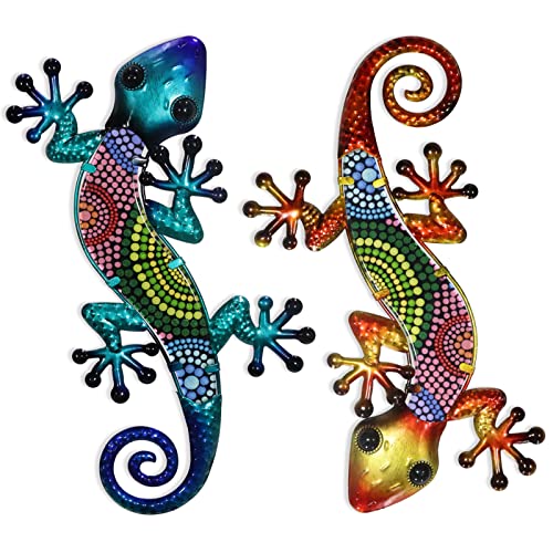 HONGLAND Metall-Gecko-Wandkunst, 2 Stück, 38,1 cm... - Maison & Cuisine Amazon Allemagne à 24.51€