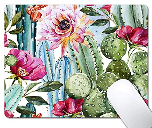 Cactus Painting Mouse Pad, Natural Floral Mousepad for... - Fournitures Bureau Amazon Royaume-Uni à 2.00€