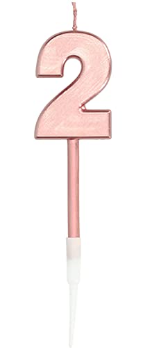 Folat 67032 - Kerze für Kuchen Rose Gold metalisch glänzend... - Maison & Cuisine Amazon Allemagne à 2.99€