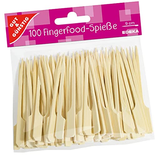 Gut & Günstig Fingerfood Spieße Holzspieße 100 Stück 9cm... - Épicerie Amazon Allemagne à 1.49€