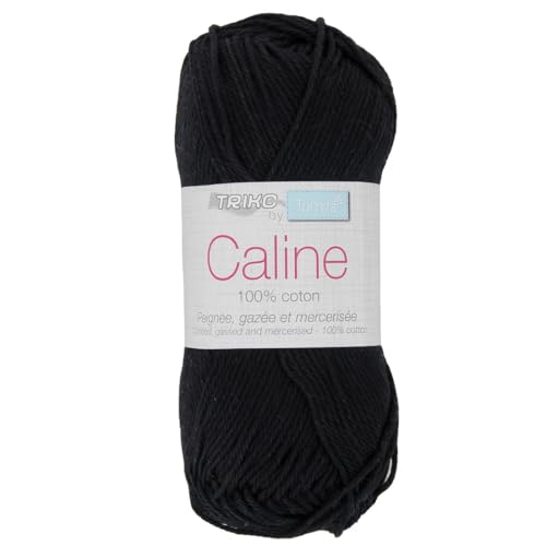 Hilos Algodón para tejer CALINE 172 Negro - Loisirs Créatifs en promo à 1.99€
