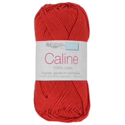 Algodón para tejer CALINE 113 Rojo - Loisirs Créatifs en promo à 1.99€