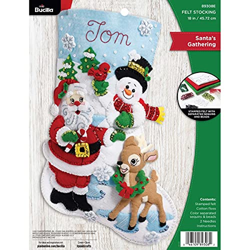 Bucilla Calze natalizie in feltro, con scritta Babbo... - Amazon Italie à 39.43€