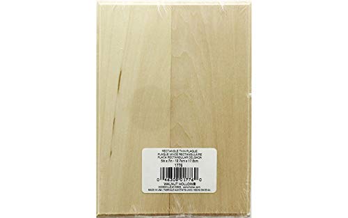 Basswood Rectangle Thin Plaque-5"X7"X.31" - Loisirs Créatifs Amazon France à 13.98€