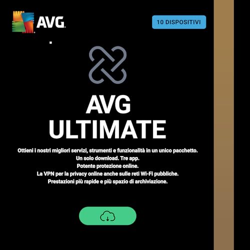 AVG Ultimate 2026 | Antivirus 10 Dispositivi | 1 Anno |... - Jouets & Jeux Amazon Italie à 20.89€
