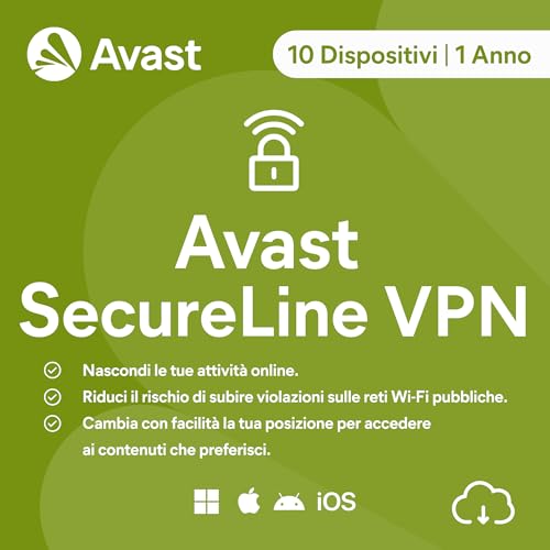 Avast SecureLine VPN 2026 | 10 Dispositivi | 1 Anno |... - Jouets & Jeux en promo à 22.79€