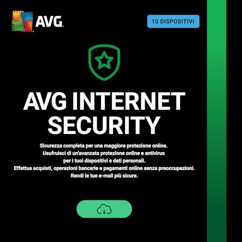 AVG Internet Security 2026 |Antivirus 10 Dispositivi | 1... - Sports & Fitness Amazon Italie à 20.99€