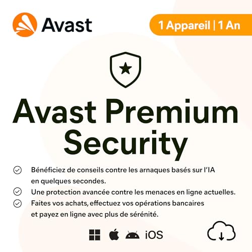 Avast Premium Security 2026 | 1 appareil |Antivirus| 1 An |... - Deal du jour à 12.99€