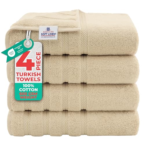 American Soft Linen Luxury 4 Piece Bath Towel Set, 100%... - Sports & Fitness Amazon Royaume-Uni à 26.62€