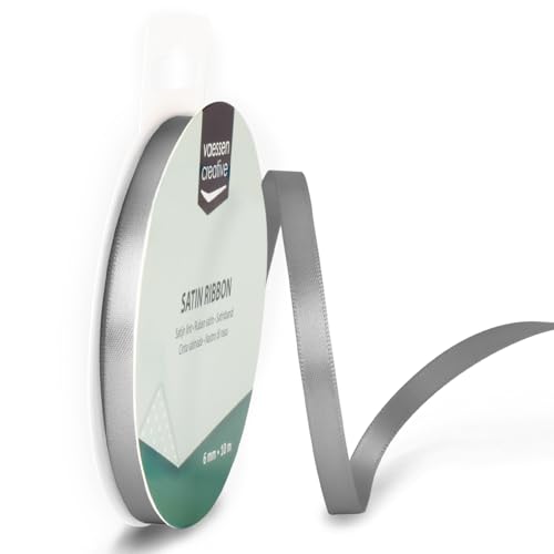 Vaessen Creative Ribbon Lyon Wired Nastro di Raso, Argento... - Bon plan à 1.99€