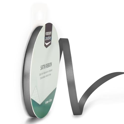 Vaessen Creative Ribbon Lyon Wired Nastro di Raso, Grigio... - Bon plan à 1.99€