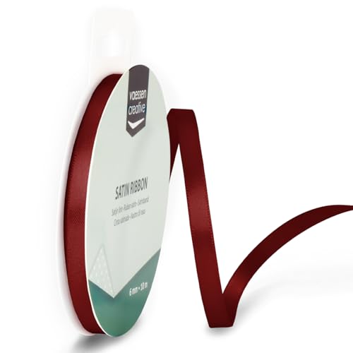 Vaessen Creative Ribbon Lyon Wired Nastro di Raso, Rosso... - Bon plan à 1.99€