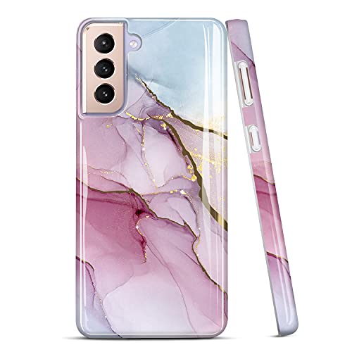 JIAXIUFEN Galaxy S21 Case Gold Electroplated Glitter Marble... - High-Tech & Électronique en promo à 8.88€