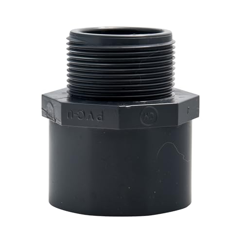 Raccord pression fileté PVC M/F 40x49 Mø63-Fø50 mm - Jardin & Extérieur Amazon France à 1.99€