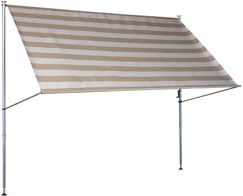 Angerer Clamp Awning Premium Stripes Taupe 300 cm Clamp... - Maison & Cuisine Amazon Royaume-Uni à 96.38€