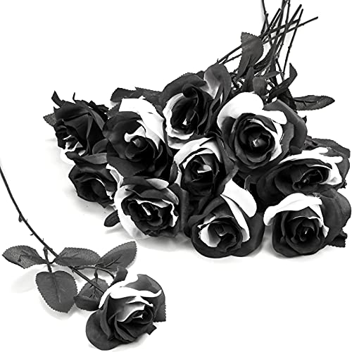 Tuzazo 10 Rosas Artificiales Blancas y Negras con Tallos... - High-Tech & Électronique Amazon Espagne à 13.59€