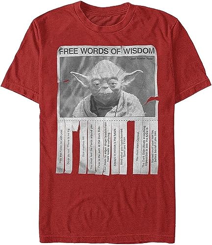 Star Wars Words of Wisdom Camiseta, Rojo, L para Hombre - Bon plan à 23.14€