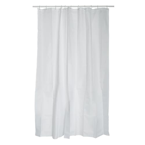 MSV Shower Curtain Polyester 180 x 200 cm White - Maison & Cuisine en promo à 10.34€