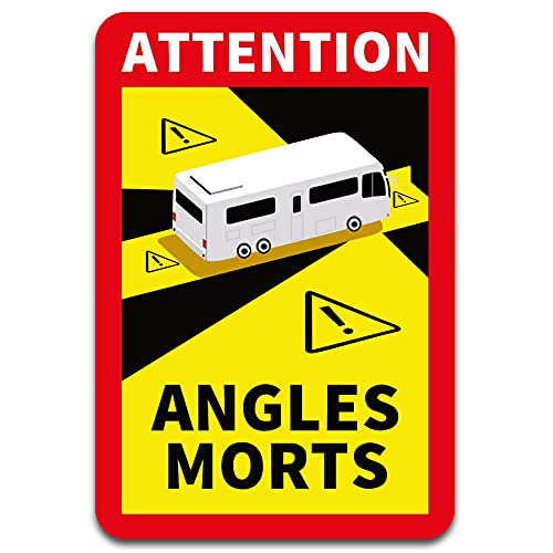 Attention Angles Morts autocollant 25x17cm obligatoire en... en promo à 9,19€ (-57%) sur Amazon FR