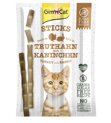 GimCat Sticks Dinde & lapin - Bâtonnets moelleux à mâcher... - Sports & Fitness Amazon France à 2.99€