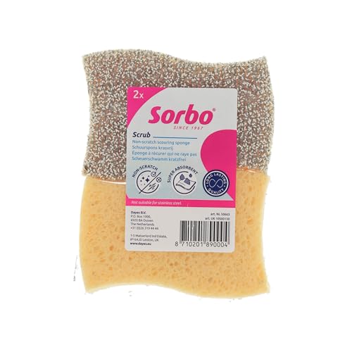 Sorbo Eponges à récurer Viscose Jaune 11 x 7 x 4 cm 2 50663 - Bricolage & Outils Amazon France à 3.18€