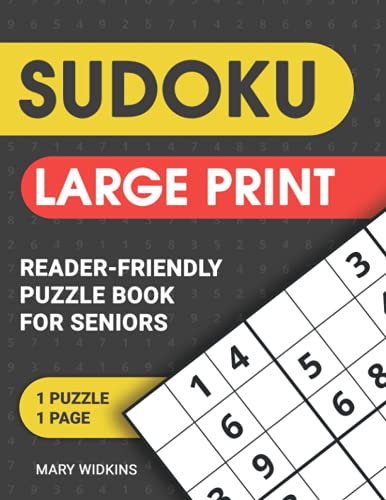Sudoku Large Print Reader-Friendly Puzzle Book For Seniors... - Jouets & Jeux Amazon Allemagne à 7.17€