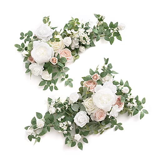 Ling's moment 2PCS Weiße Künstliche Blume Girlande Blumen... - Maison & Cuisine en promo à 55.99€
