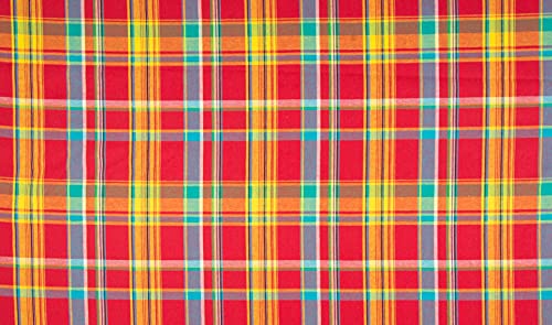 Tissu en popeline 100 % coton - Motif tartan Madras à... - Auto & Moto Amazon France à 2.66€