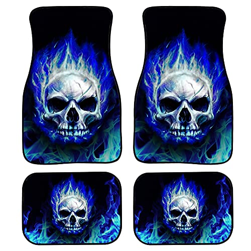Biyejit Blue Fire Skull Auto-Fußmatten, Set mit 4 Stück... - Sports & Fitness Amazon Allemagne à 19.85€