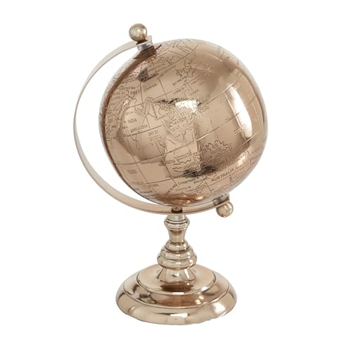 Novogratz Globe en aluminium, 15,2 x 15,2 x 25,4 cm, or rose