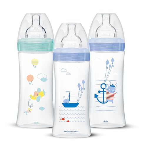Dodie Garçons Lot De 3 Biberons Anti-Colique Sensation... - Baby & Nursery Amazon France à 15.90€