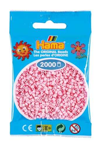 Hama 2 000 Perles Mini (Petites Perles Ø2,5 mm) Rose cl - Loisirs Créatifs Amazon France à 2.71€