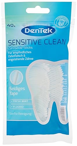 Dentek Sensitive Clean 40 bâtonnets de soie dentaire pour... en promo à 5,17€ (-34%) sur Amazon FR