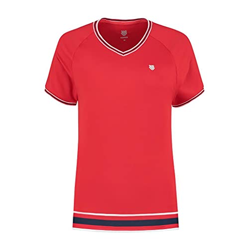 K-Swiss Camiseta Deportiva Heritage para Mujer, Rosso, XXS - Amazon Espagne à 7.76€