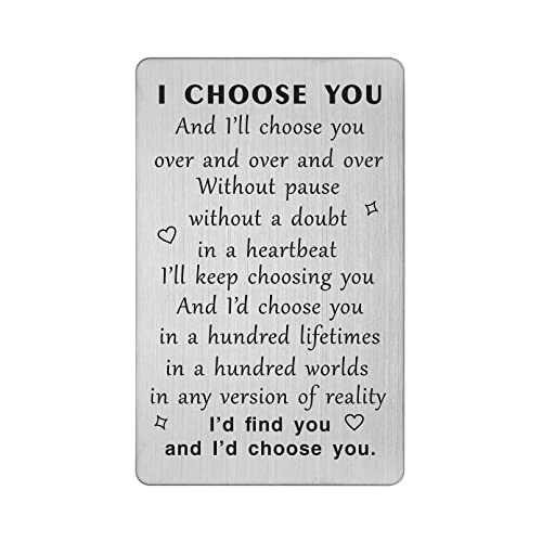 TANWIH Carte portefeuille « I Choose You », cadeau de marié... - Auto & Moto Amazon France à 15.78€