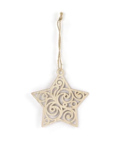 Stella di Natale in legno da appendere, 11 cm - Maison & Cuisine Amazon Italie à 2.51€