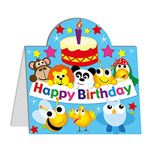 Happy Birthday Animals Mini Stand Up Certificates... - Animalerie Amazon Royaume-Uni à 2.51€