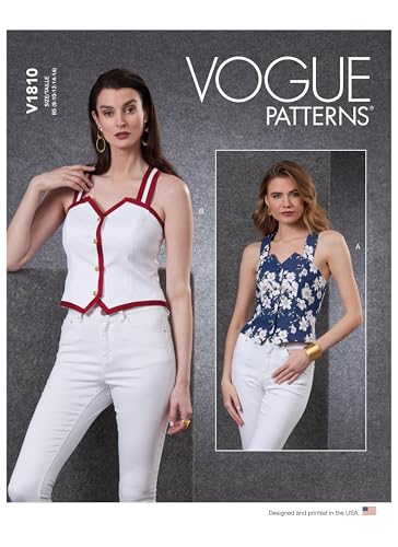 Vogue Patterns V1810B5 Damen-Oberteil, B5 (36-38-40-42)... - Maison & Cuisine Amazon Allemagne à 19.20€