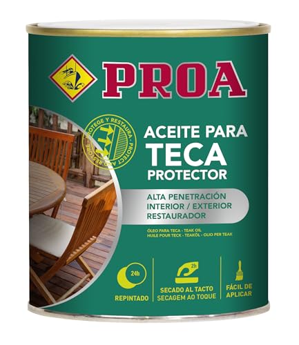 PROA BP037PM Olio per Teak Protezione e nutrizione per Il... - Jardin & Extérieur Amazon Italie à 7.61€