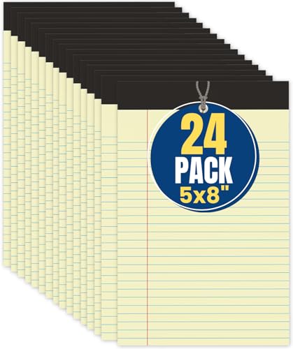 1InTheOffice Yellow Legal Pads 5 x 8, bloc de notas con... - Fournitures Bureau Amazon Espagne à 53.96€
