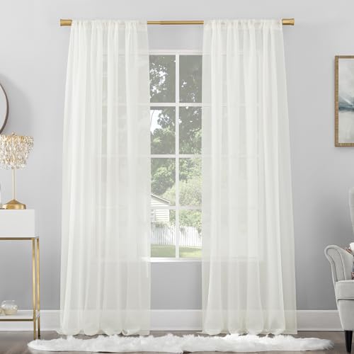 No. 918 Mallory Sheer Rod Pocket Curtain Panel, 59" x 84"... - Maison & Cuisine Amazon Royaume-Uni à 4.77€